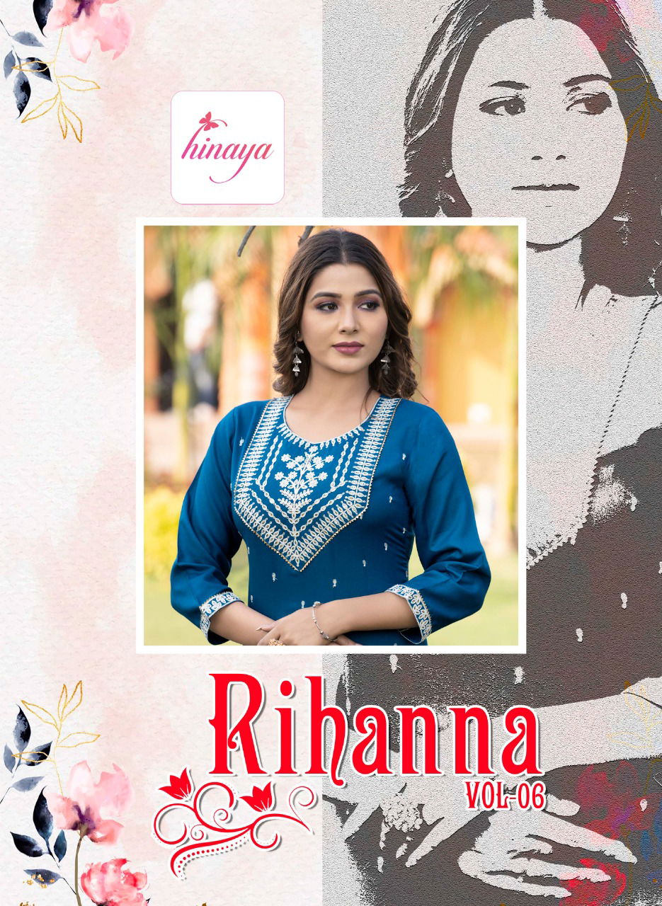 Hinaya Rihanna Fancy Ethnic Wear Wholesale Designer Kurti With Bottom Catalog